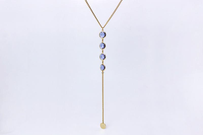 [Ozel] Chic Point Glass Necklace
